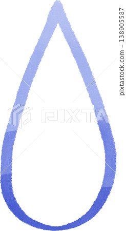 Hand-drawn watercolor style drop icon, transparent gradient type, thin outline. Hand-drawn watercolor style drop icon, transparent gradient type, thin outline. 138905587