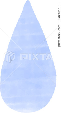 Hand-drawn watercolor-style raindrop icon (blurry type) Hand-drawn watercolor-style raindrop icon (blurry type) 138905590