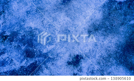 Dark blue grungy backdrop with golden splatters. Abstract dark blue concrete texture background. Dark blue grungy backdrop with golden splatters. Abstract dark blue concrete texture background. 138905610