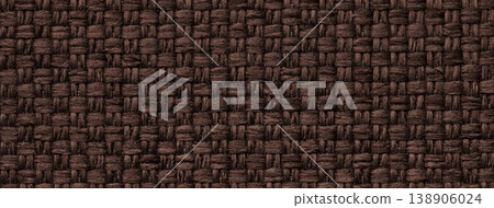 Dark brown woven textile texture background, macro. Structure of fabric material backdrop with weave pattern Dark brown woven textile texture background, macro. Structure of fabric material backdrop with weave pattern 138906024