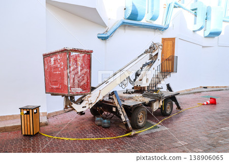 A manipulator lift with a cabin for working at heights A manipulator lift with a cabin for working at heights 138906065