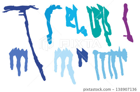 Set of colored abstract blots vector illustration Set of colored abstract blots vector illustration 138907136