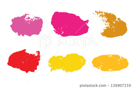 Grunge brush strokes set design elements vector illustration Grunge brush strokes set design elements vector illustration 138907159