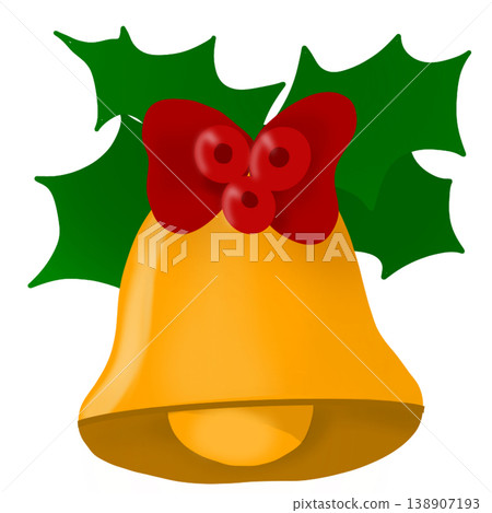 red bell with red ribbon red bell with red ribbon 138907193
