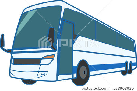 White large bus_tour bus_illustration White large bus_tour bus_illustration 138908029