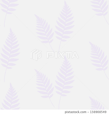 Minimal Leaf Pattern Soft Botanical Seamless 138908549