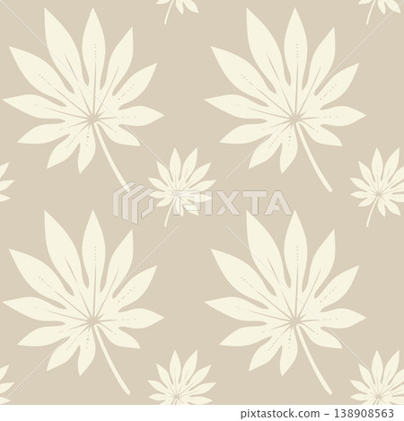 Tropical Leaf Pattern Bold Botanical Seamless Tropical Leaf Pattern Bold Botanical Seamless 138908563