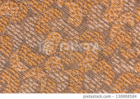 Texture decorative brown fabric old retro upholstery char thread vintage surface background structure backdrop 138908584