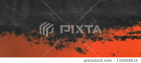 Sky orange sunset dark clouds nature evening red cloud landscape black beautiful summer background 138908618