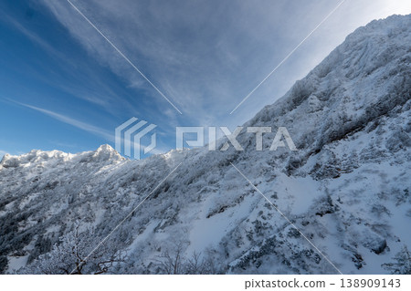 Snow-covered Yatsugatake Mountains, Akadake 138909143
