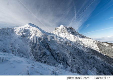Snow-covered Yatsugatake, Amidadake, and Nakadake Snow-covered Yatsugatake, Amidadake, and Nakadake 138909146