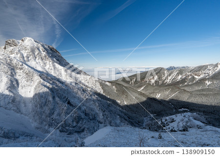 Snow-covered Yatsugatake Mountains, Mount Amida Snow-covered Yatsugatake Mountains, Mount Amida 138909150