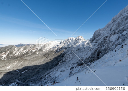 Snow-covered Yatsugatake Mountains, Akadake Snow-covered Yatsugatake Mountains, Akadake 138909158