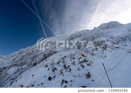 Snow-covered Yatsugatake Mountains, Akadake 138909160
