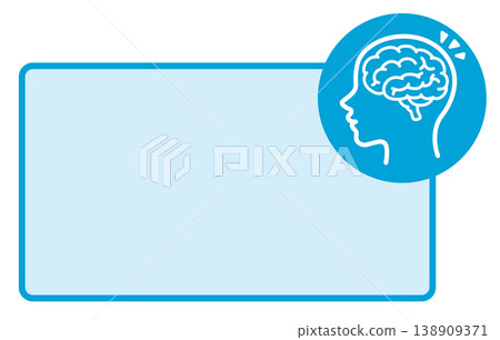 帶有大腦圖標的醫療橫幅模板 - 神經科學/醫療保健材料 138909371