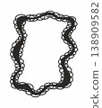 Squiggle line frame, hand drawn outline illustration 138909582