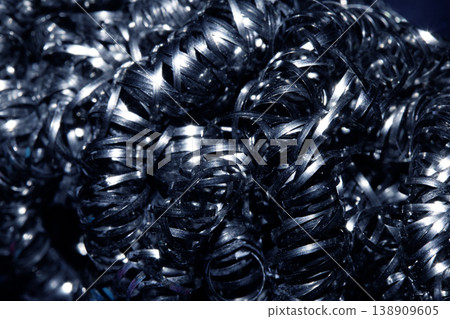 Close up of steel wool metal sponge springs wire Close up of steel wool metal sponge springs wire 138909605
