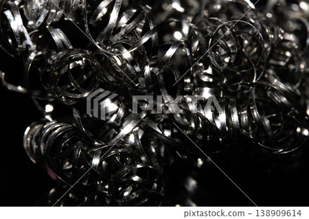 Close up of steel wool metal sponge springs wire Close up of steel wool metal sponge springs wire 138909614