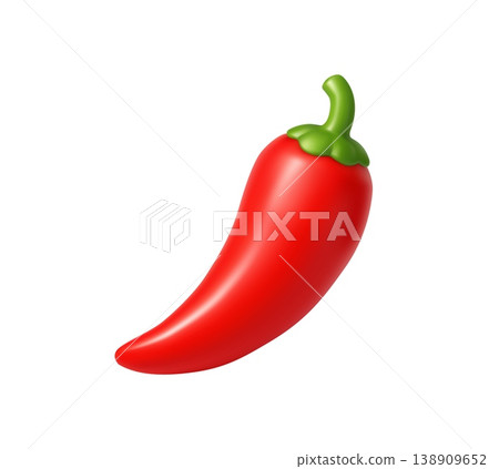 3d red hot chili pepper icon 3d red hot chili pepper icon 138909652