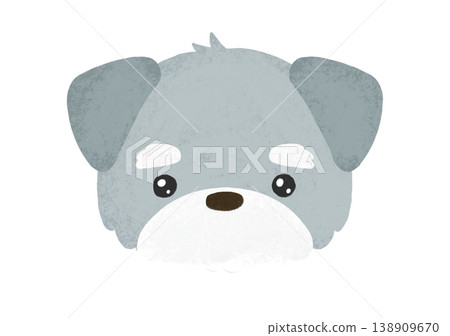 Cute Miniature Schnauzer with watery eyes (illustration) Cute Miniature Schnauzer with watery eyes (illustration) 138909670