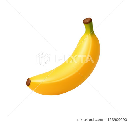 3d Ripe Yellow Banana 3d Ripe Yellow Banana 138909690