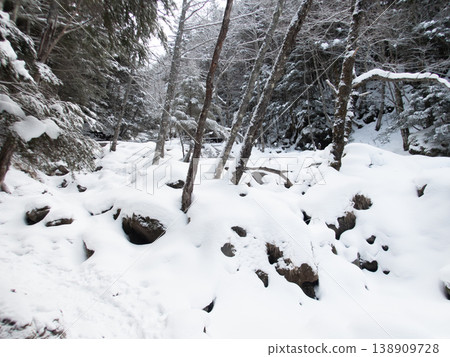 Snow-covered Yatsugatake Mountains, Akadake Snow-covered Yatsugatake Mountains, Akadake 138909728