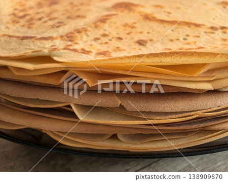 Traditional Homemade Crepes Stack Traditional Homemade Crepes Stack 138909870
