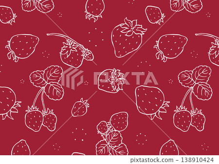 草莓圖案壁紙的鋼筆畫 138910424
