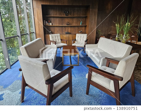This cafe and restaurant interior with chair and table  138910751