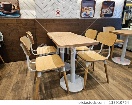 This cafe and restaurant interior with chair and table  138910764