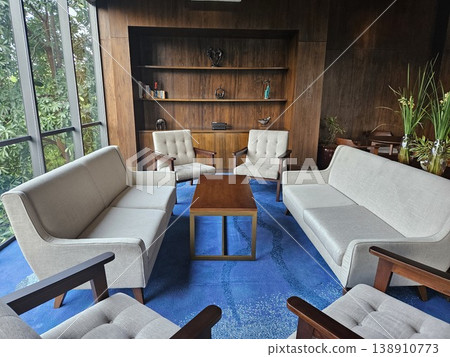 This cafe and restaurant interior with chair and table  138910773