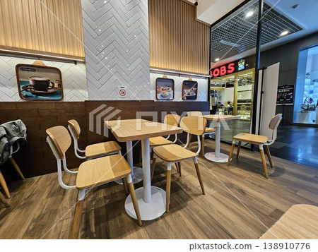 This cafe and restaurant interior with chair and table  138910776