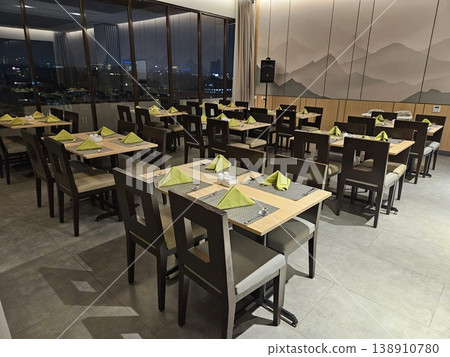 This cafe and restaurant interior with chair and table  138910780