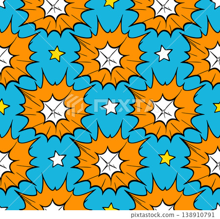 Comic speech bubbles seamless pattern various styles of underground comix texture 138910791