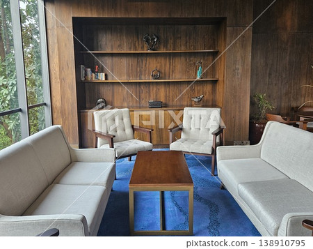 This cafe and restaurant interior with chair and table  138910795