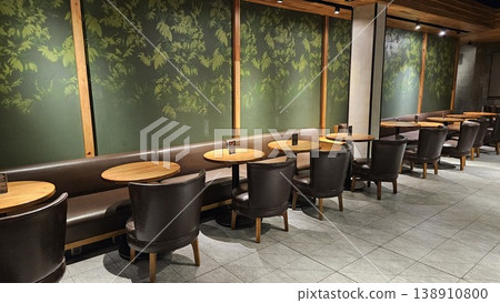 This cafe and restaurant interior with chair and table  138910800