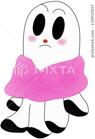 ghost wrapped in a pinlk blanket 138910937