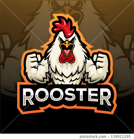 Rooster esport mascot logo design 138911295