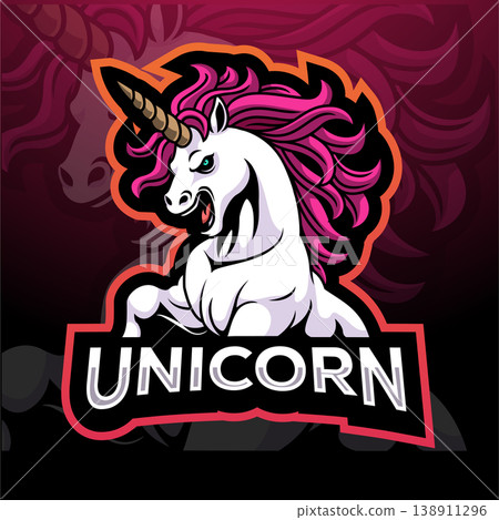 Unicorn esport mascot logo design Unicorn esport mascot logo design 138911296