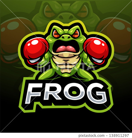 Boxing frog esport mascot logo design 138911297