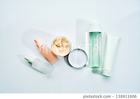 Skincare product assortment for cosmetic innovations and beauty routine 138911606