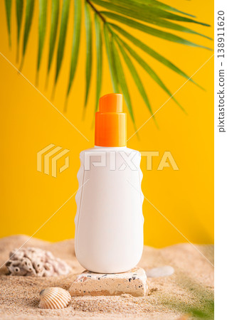 Sunblock or sunscreen in cosmetic tube Sunblock or sunscreen in cosmetic tube 138911620
