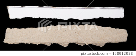 Ripped paper strips Ripped paper strips 138912058
