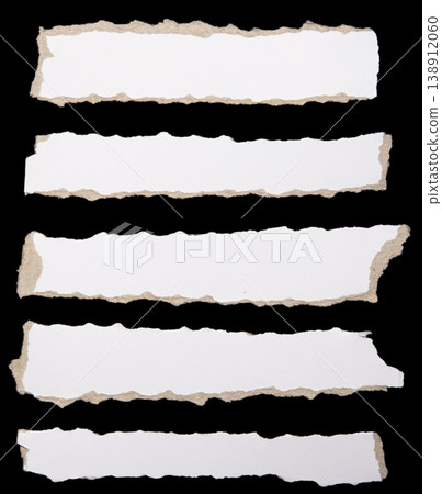 Ripped paper strips Ripped paper strips 138912060