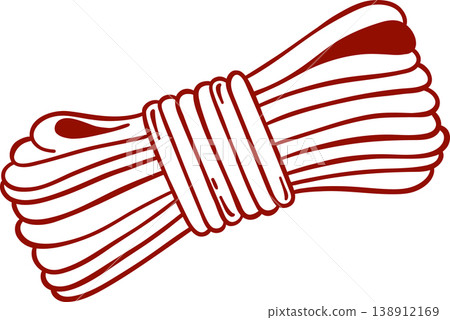 skein of rope, adult sex toy, accessories for bdsm sex games, simple linear red icon, doodle and sketch style, hand drawing skein of rope, adult sex toy, accessories for bdsm sex games, simple linear red icon, doodle and sketch style, hand drawing 138912169