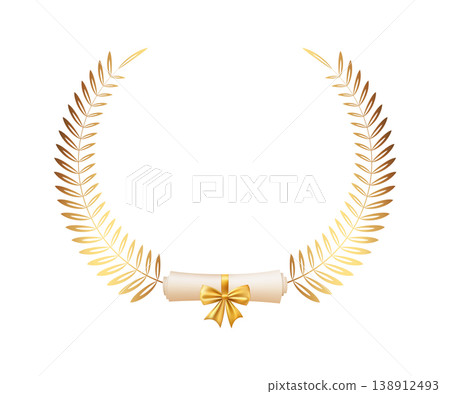 Award gold laurel branch. Laurel Leadership wreath Award gold laurel branch. Laurel Leadership wreath 138912493