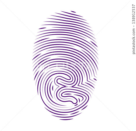 Abstract fingerprint icon. Biometric identity symbol Abstract fingerprint icon. Biometric identity symbol 138912537