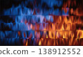 Ice fire bg. Red and blue ribbed glass background. 138912552