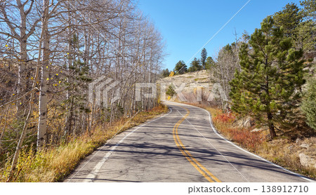 A scenic road in Boulder County, United States. A scenic road in Boulder County, United States. 138912710