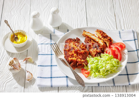 Traditional Polish gluten free pork kotlet schabowy Traditional Polish gluten free pork kotlet schabowy 138913004